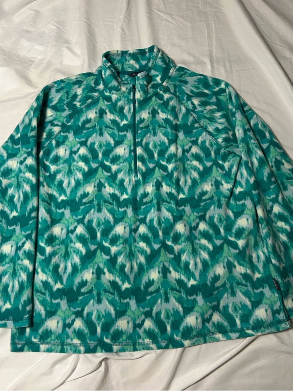 Eddie Bauer Women’s Long Sleeve 1/4 Zip Fleece Lightweight Jacket Size XL